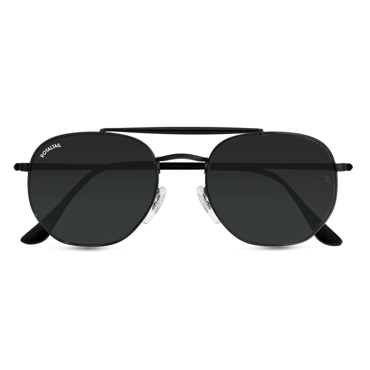 Black round sunglasses with black lenses, photo 6