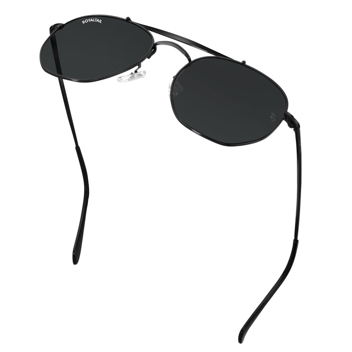 Black round sunglasses with black lenses, photo 7