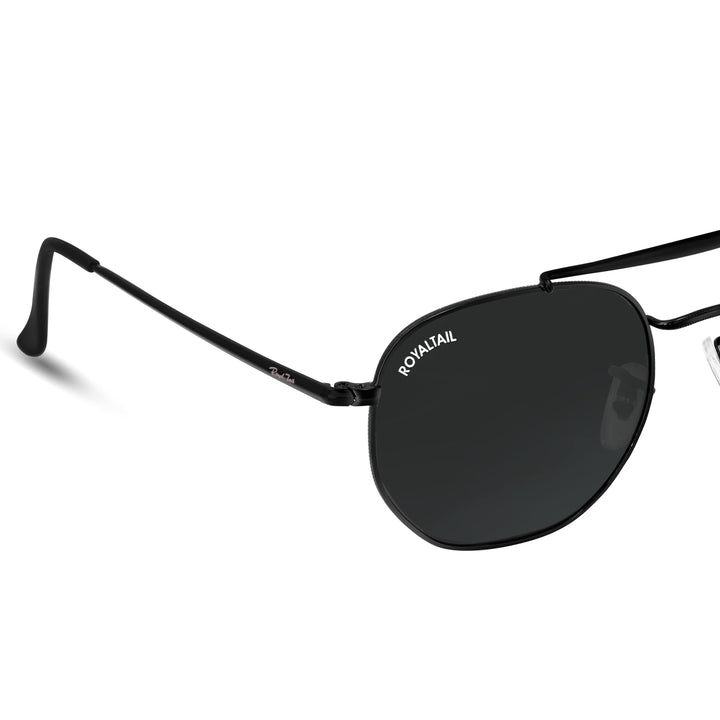 Black round sunglasses with black lenses, photo 8