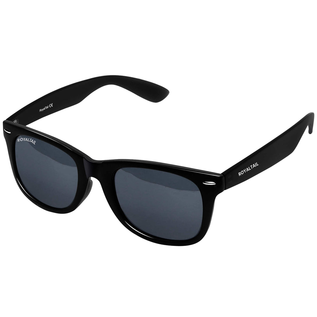 ROYALTAIL black wayfarer sunglasses, black lens