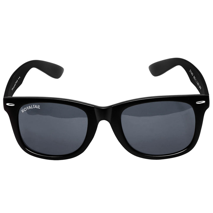 Black wayfarer sunglasses with black lenses, photo 4