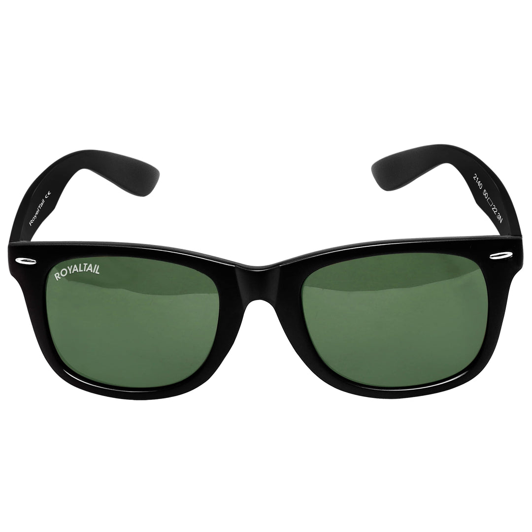 Black wayfarer sunglasses with green lenses, photo 8