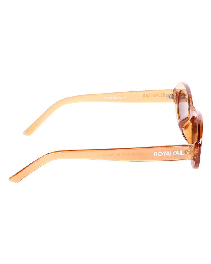 Brown narrow oval sunglasses with brown lenses, photo 7