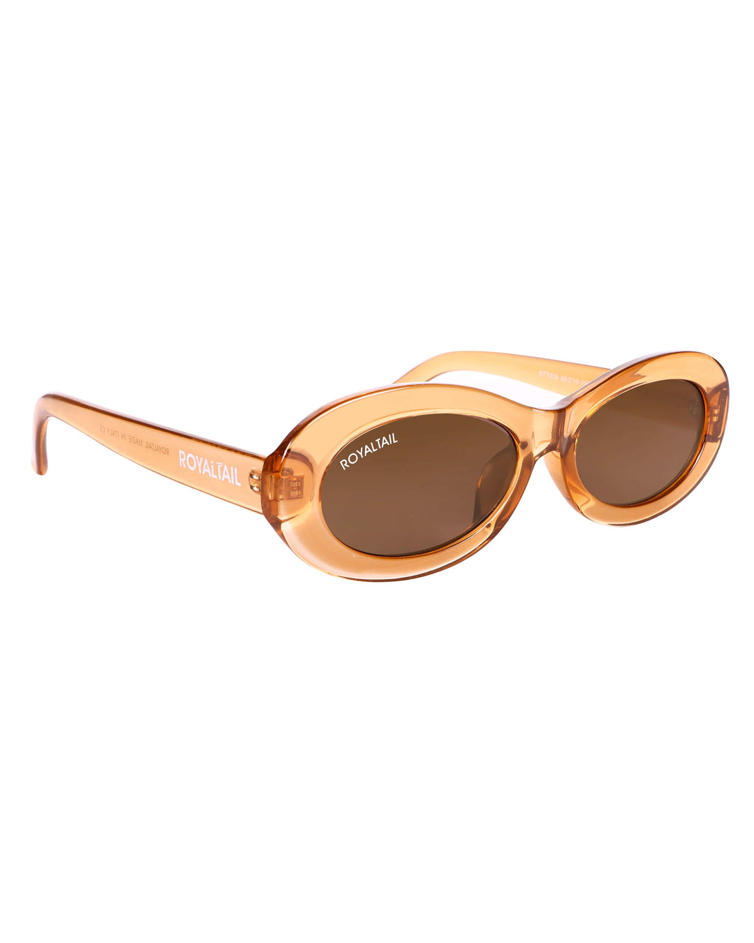 Brown narrow oval sunglasses with brown lenses, photo 8