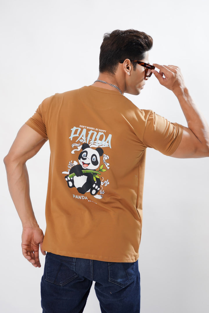 Brown Panda Graphic Organic Cotton T-Shirt by ROYALTAIL