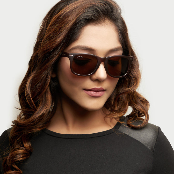 Brown wayfarer sunglasses with brown lenses, photo 12