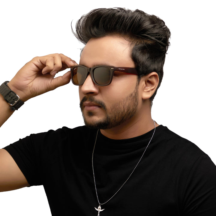 Brown wayfarer sunglasses with brown lenses, photo 13