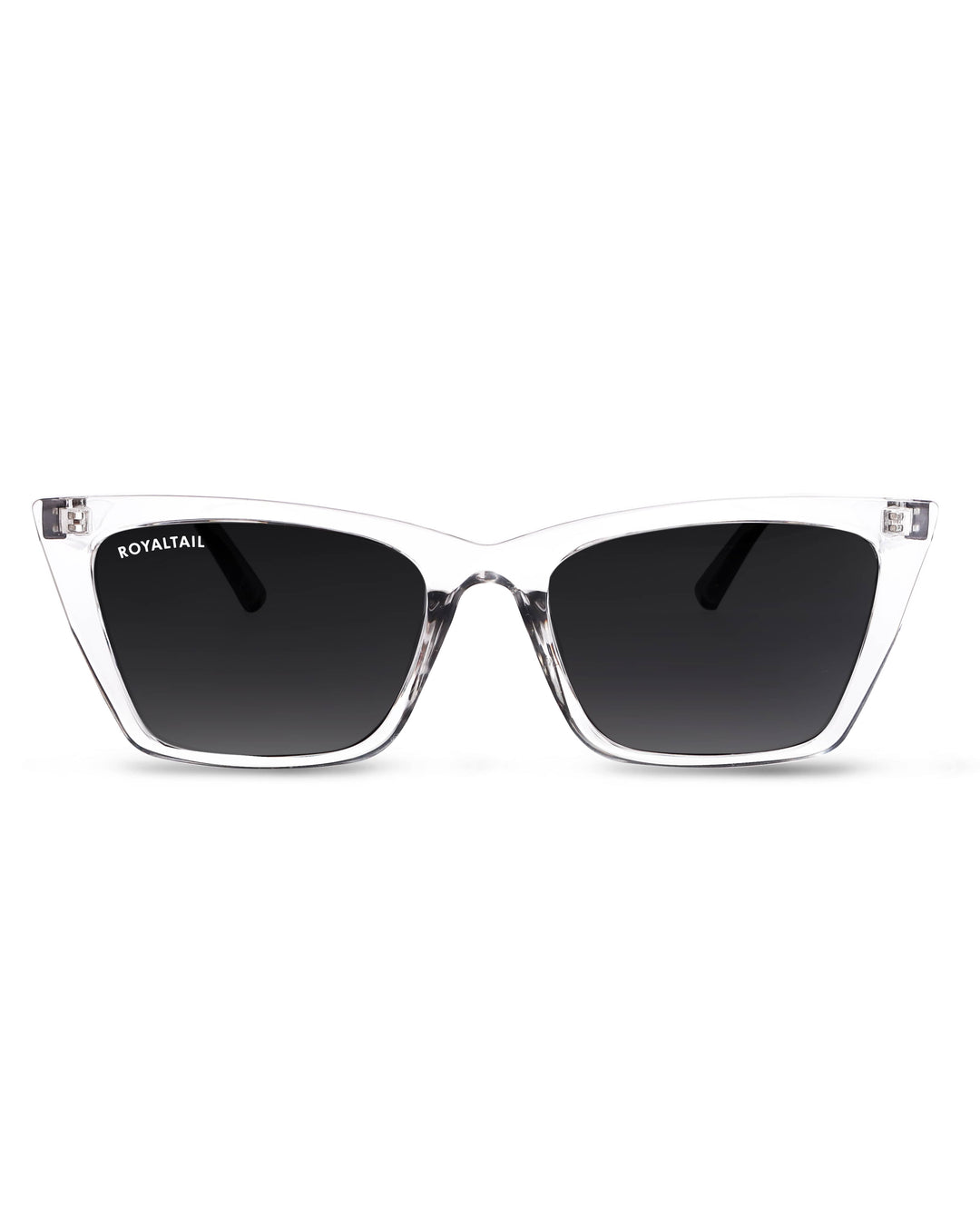 Clear cat-eye sunglasses with black lenses – ROYALTAIL