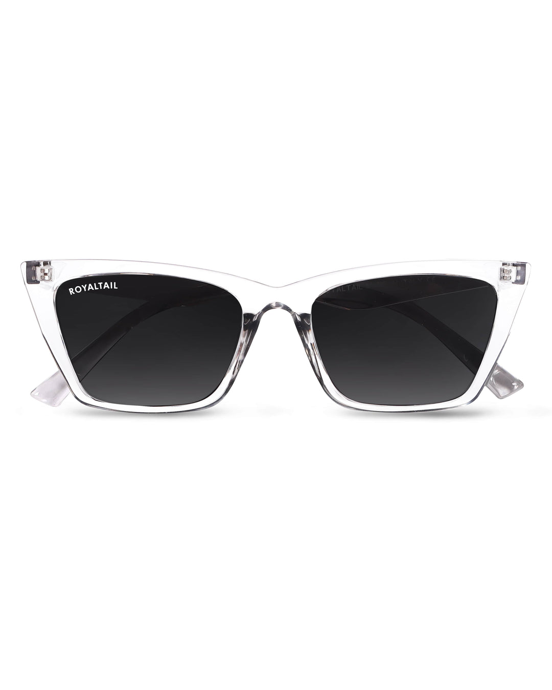 ROYALTAIL clear cat-eye sunglasses, black lens