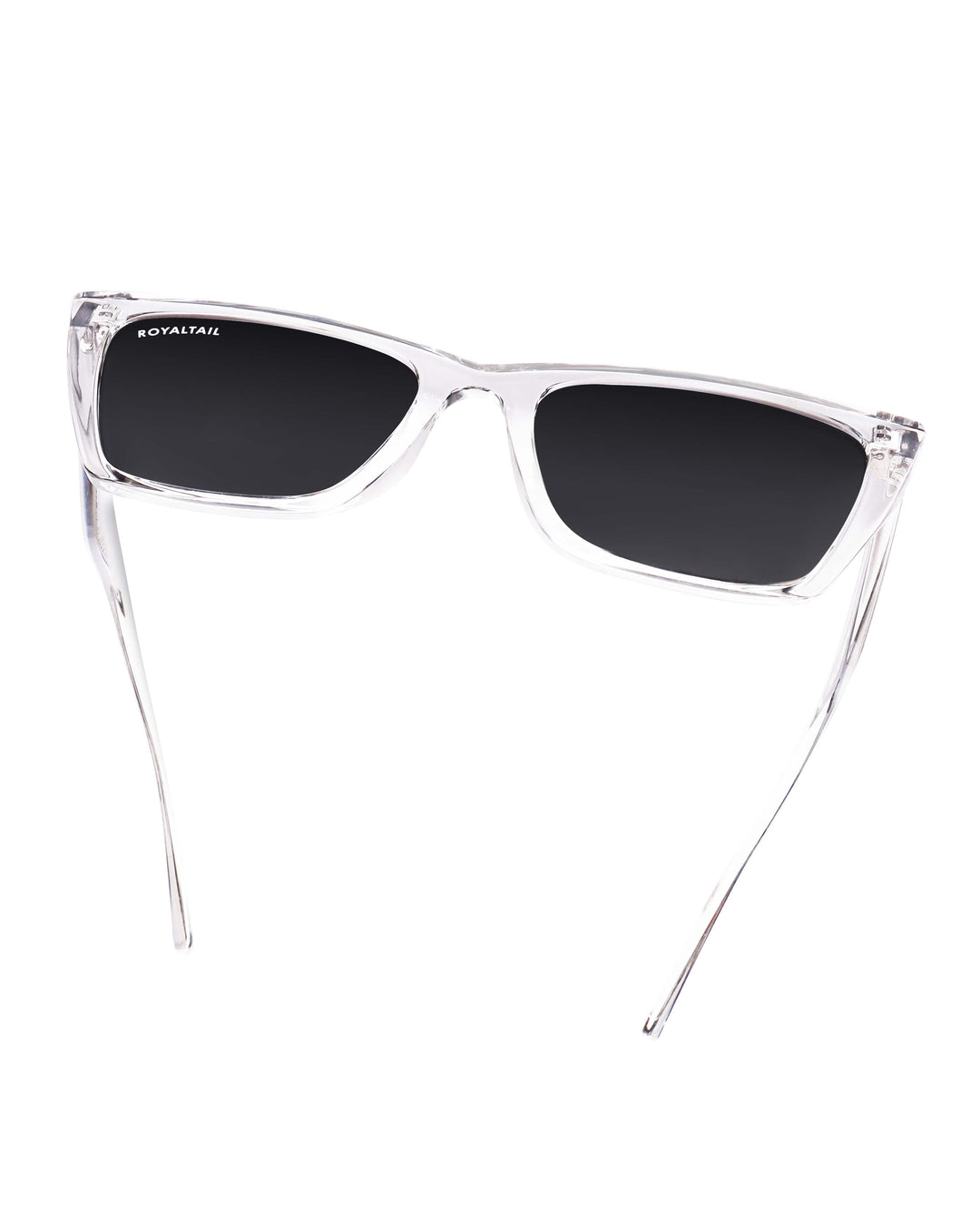Clear cat-eye sunglasses with black lenses, photo 6