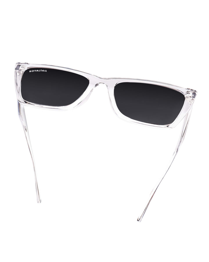 Clear cat-eye sunglasses with black lenses, photo 6
