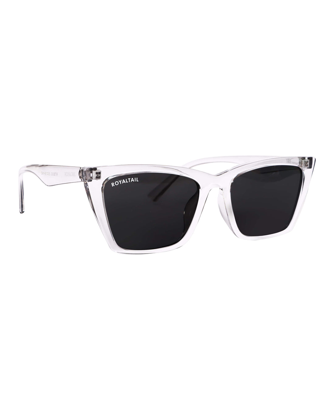Clear cat-eye sunglasses with black lenses, photo 8