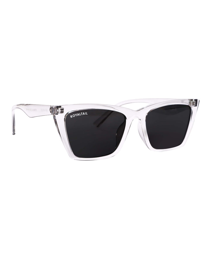 Clear cat-eye sunglasses with black lenses, photo 8
