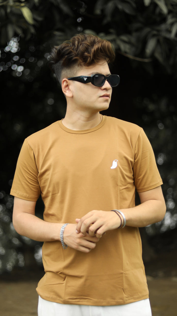 Men's Coffee Brown Organic Cotton T-Shirt