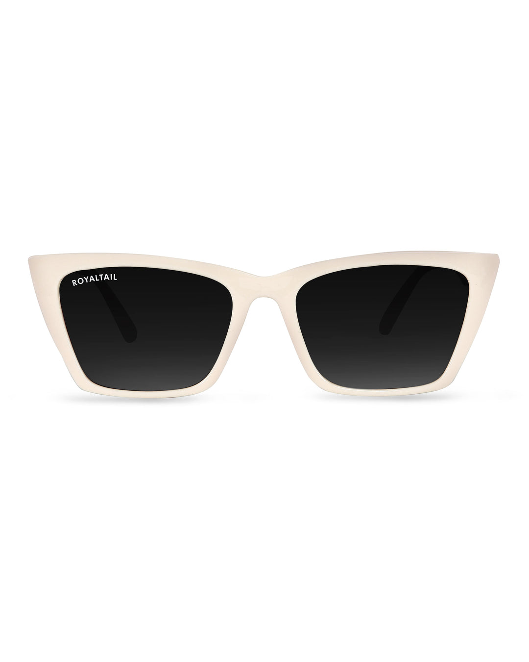 Cream cat-eye sunglasses with black lenses – ROYALTAIL