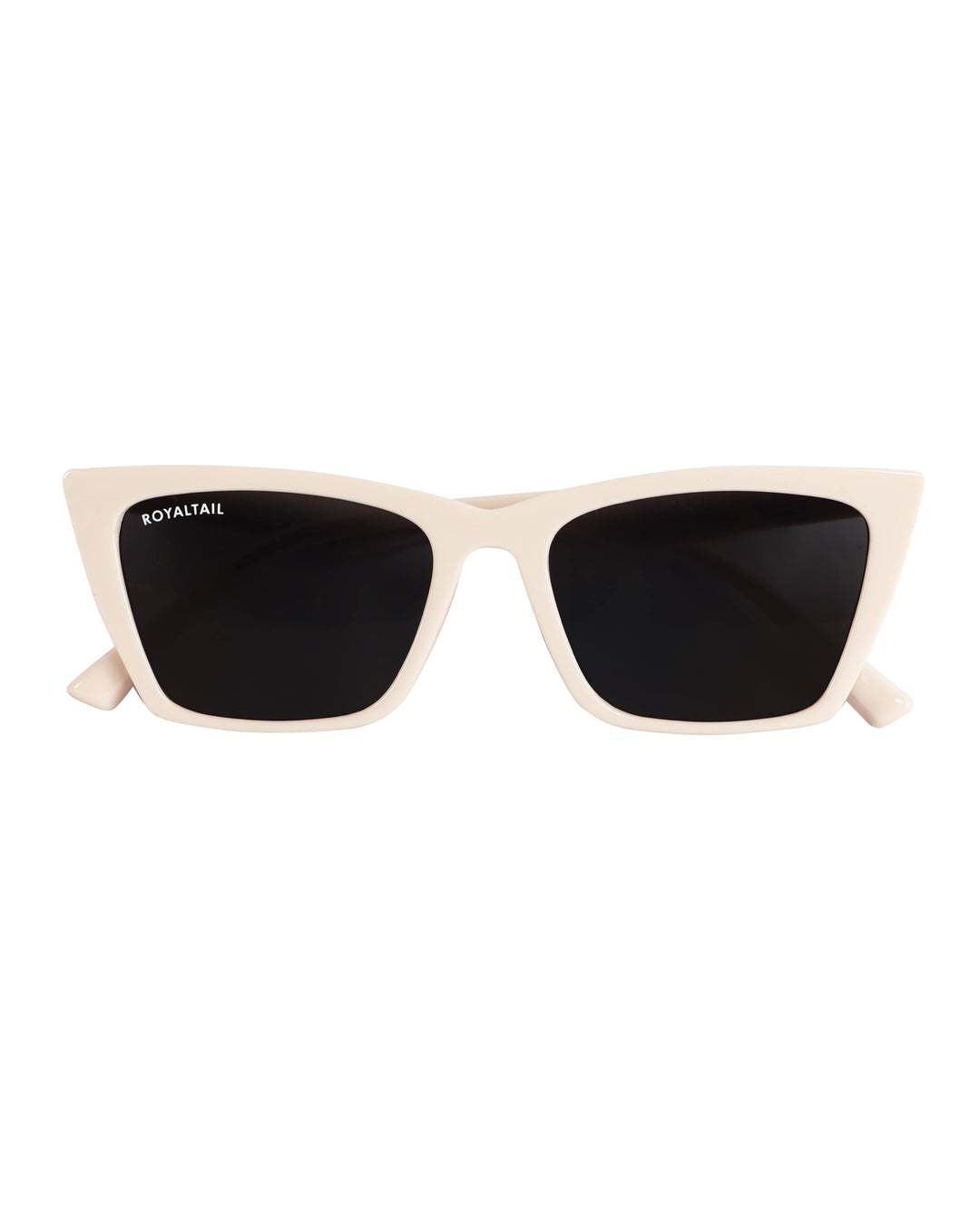 ROYALTAIL cream cat-eye sunglasses, black lens