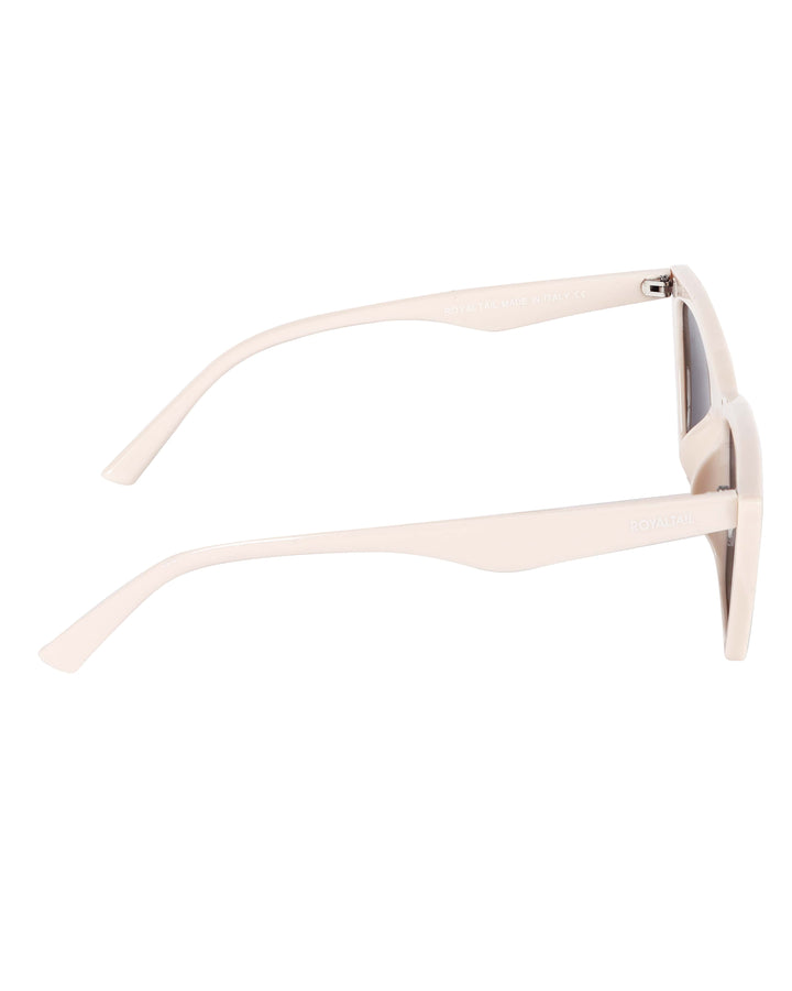 Cream cat-eye sunglasses with black lenses, photo 7