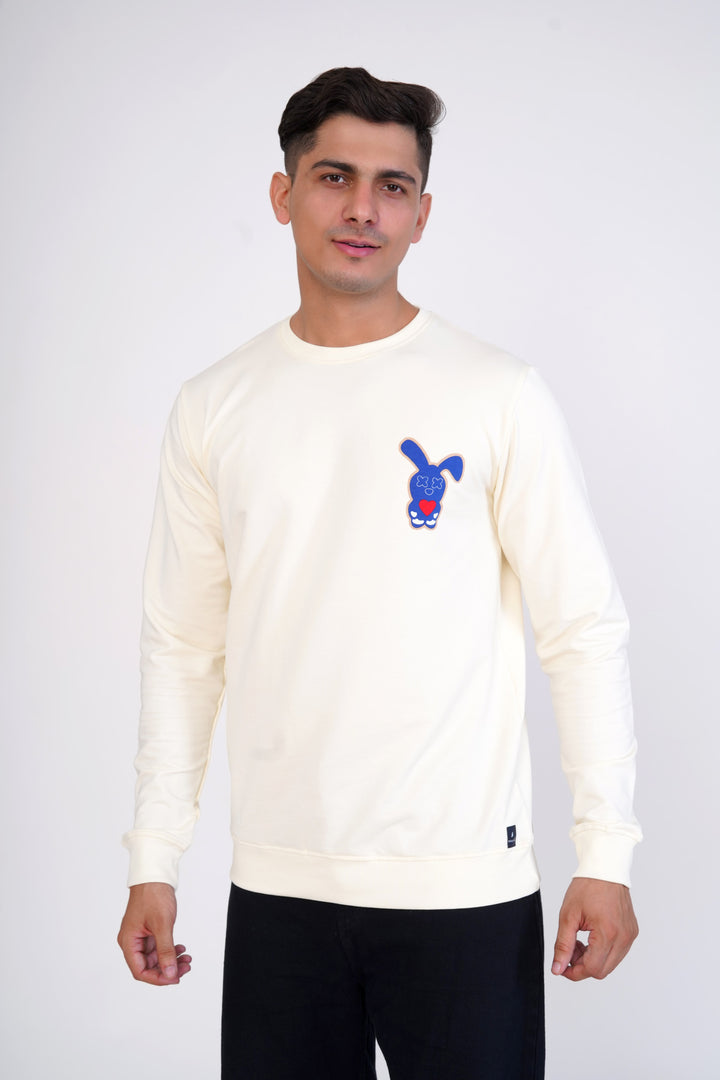 Cream Organic Cotton Sweatshirt for men – ROYALTAIL