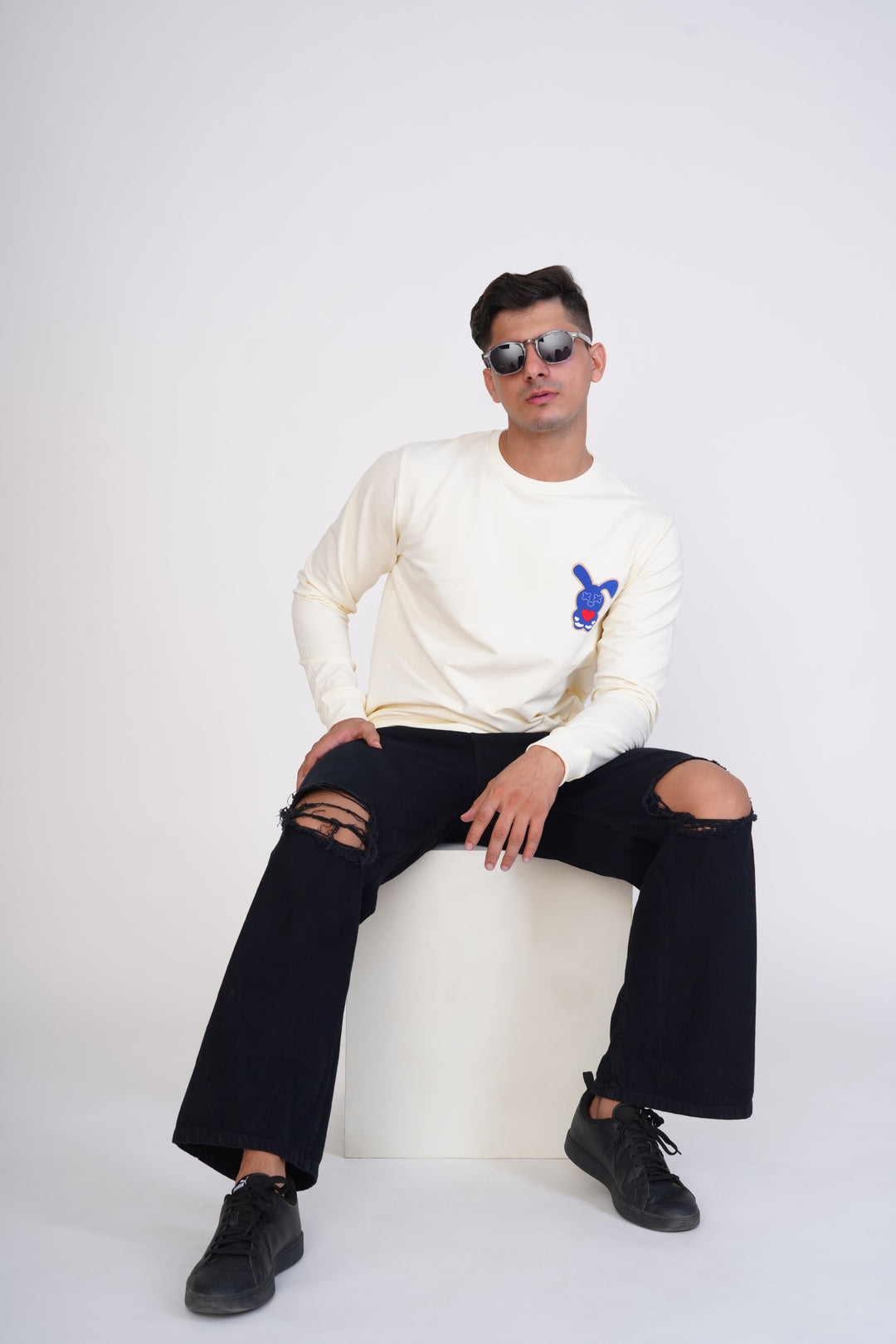 Cream Organic Cotton Sweatshirt by ROYALTAIL