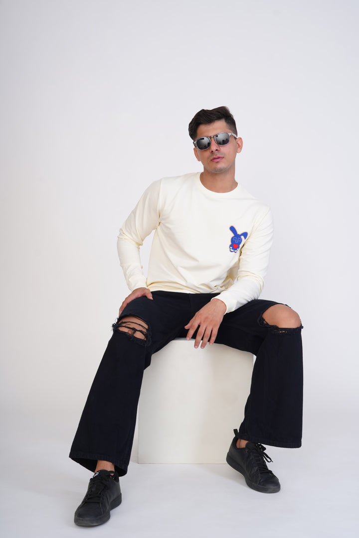 Cream Organic Cotton Sweatshirt by ROYALTAIL