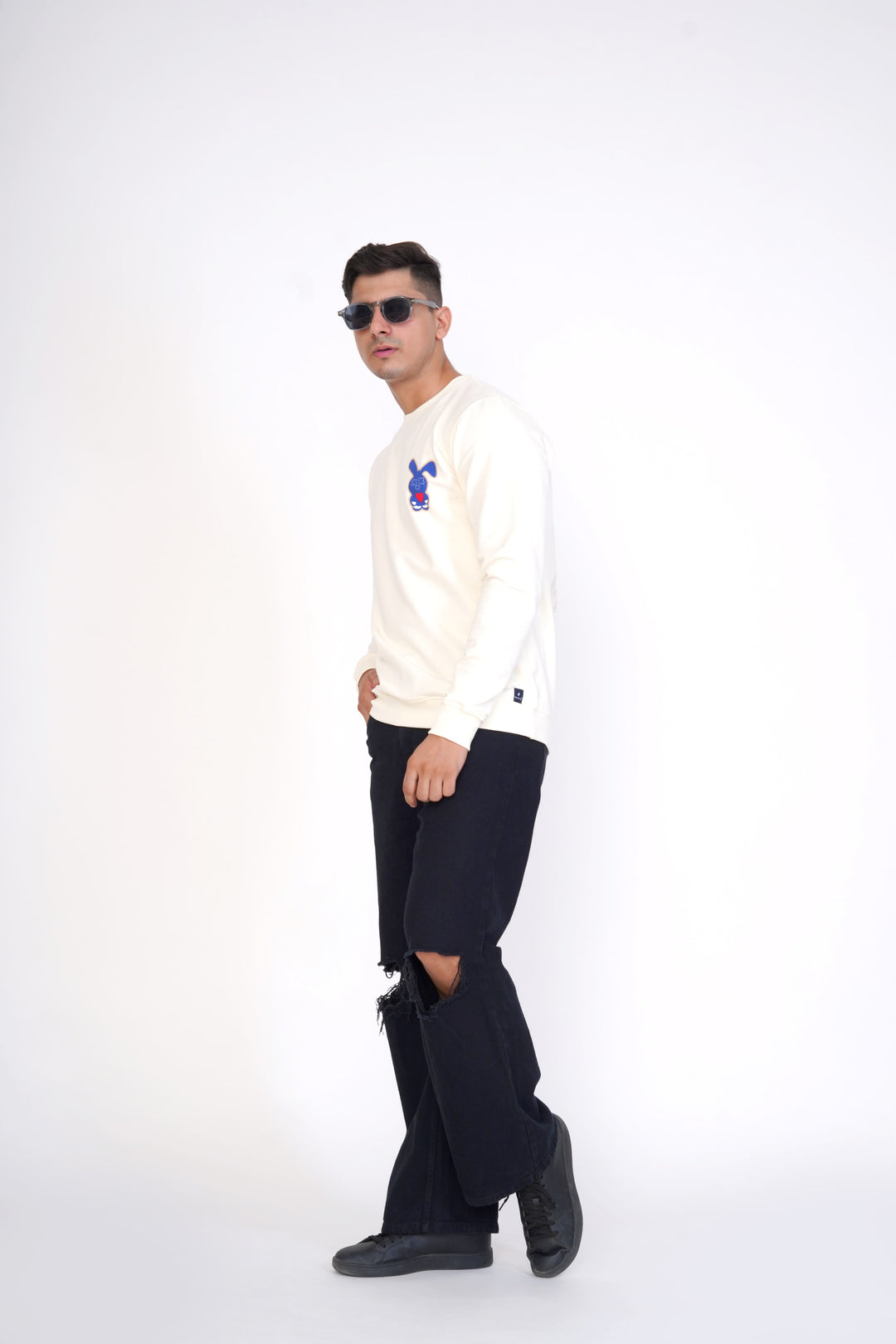 Cream Organic Cotton Sweatshirt for men, photo 4