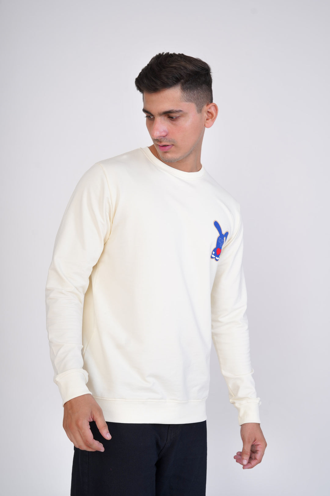 Cream Organic Cotton Sweatshirt for men, photo 5