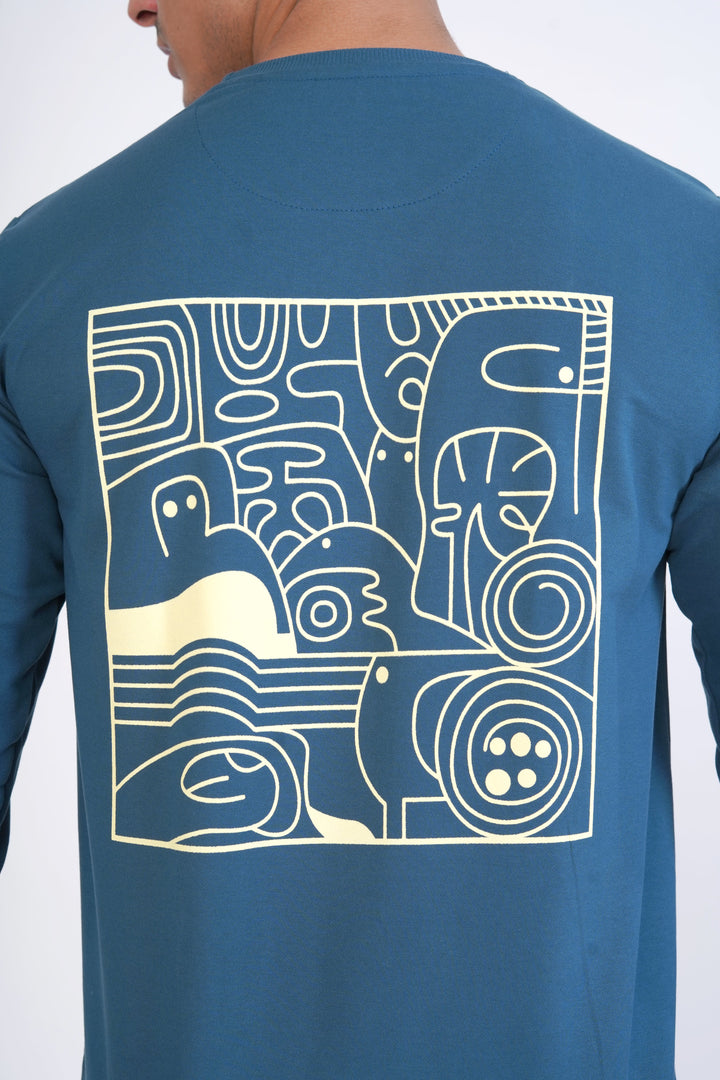 Deep Sea Blue Organic Cotton Sweatshirt for men, photo 4