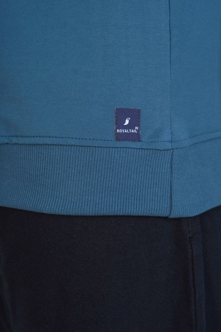 Deep Sea Blue Organic Cotton Sweatshirt for men, photo 8