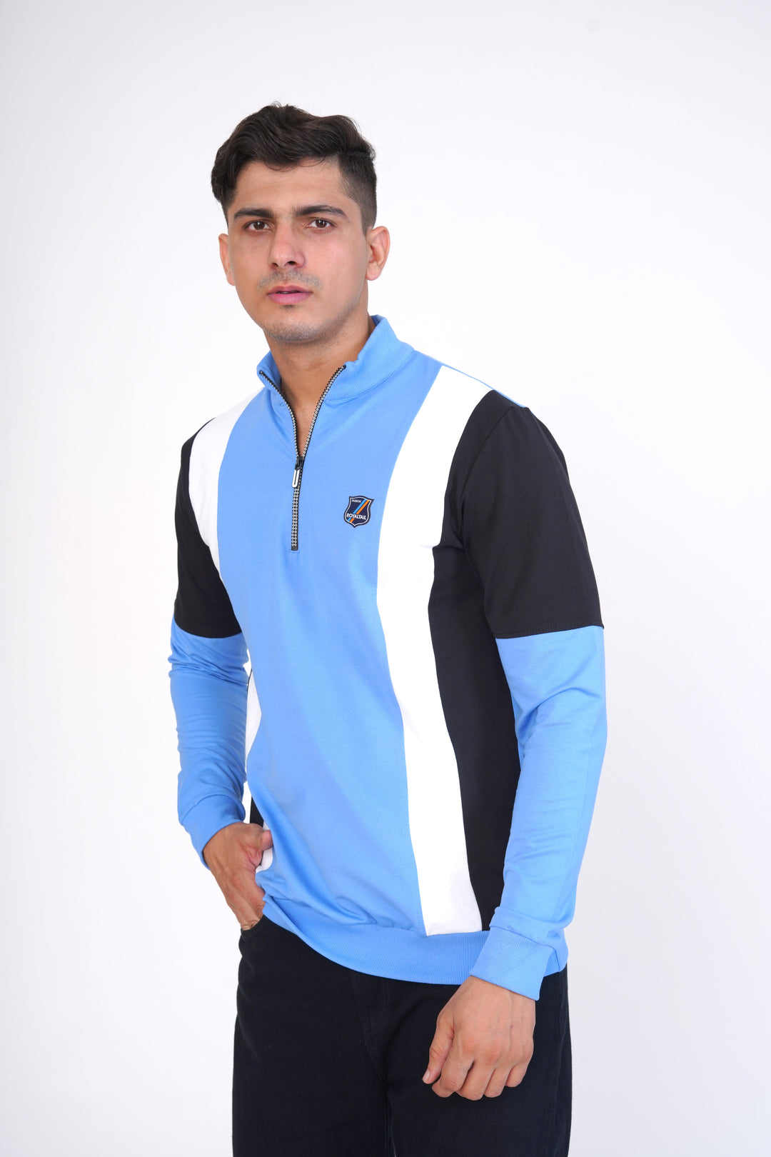 Glacier Light Blue Organic Cotton Sweatshirt for men, photo 4