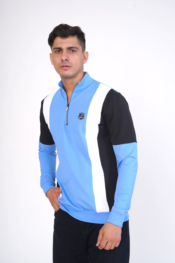Glacier Light Blue Organic Cotton Sweatshirt for men, photo 4