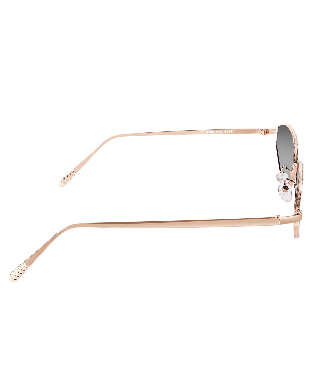 Gold metal cat-eye sunglasses with grey lenses, photo 7