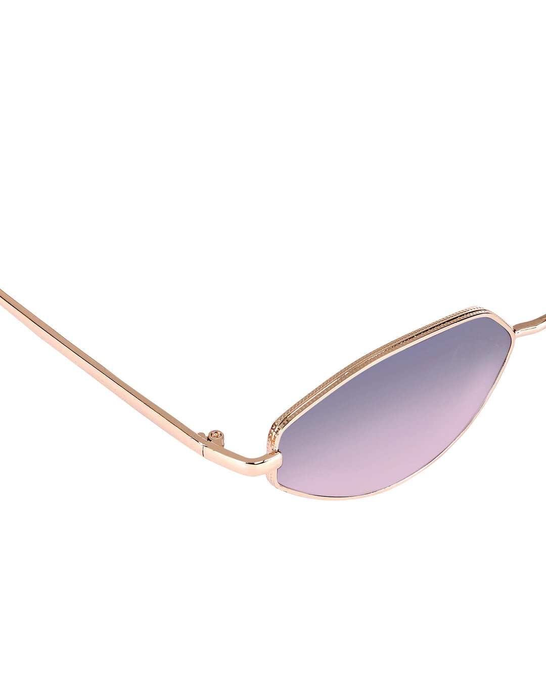 Gold metal cat-eye sunglasses with pink lenses, photo 4