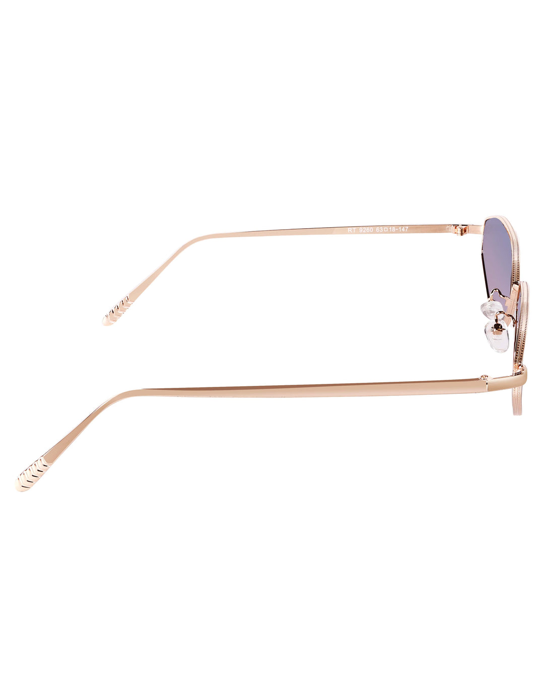 Gold metal cat-eye sunglasses with pink lenses, photo 7