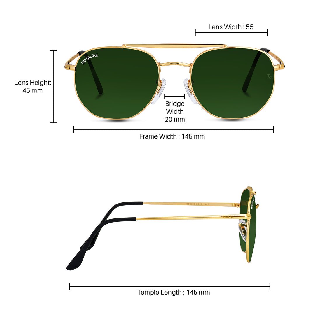 Gold round sunglasses with green lenses, photo 10