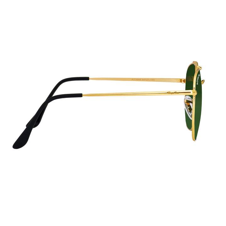 Gold round sunglasses with green lenses, photo 9