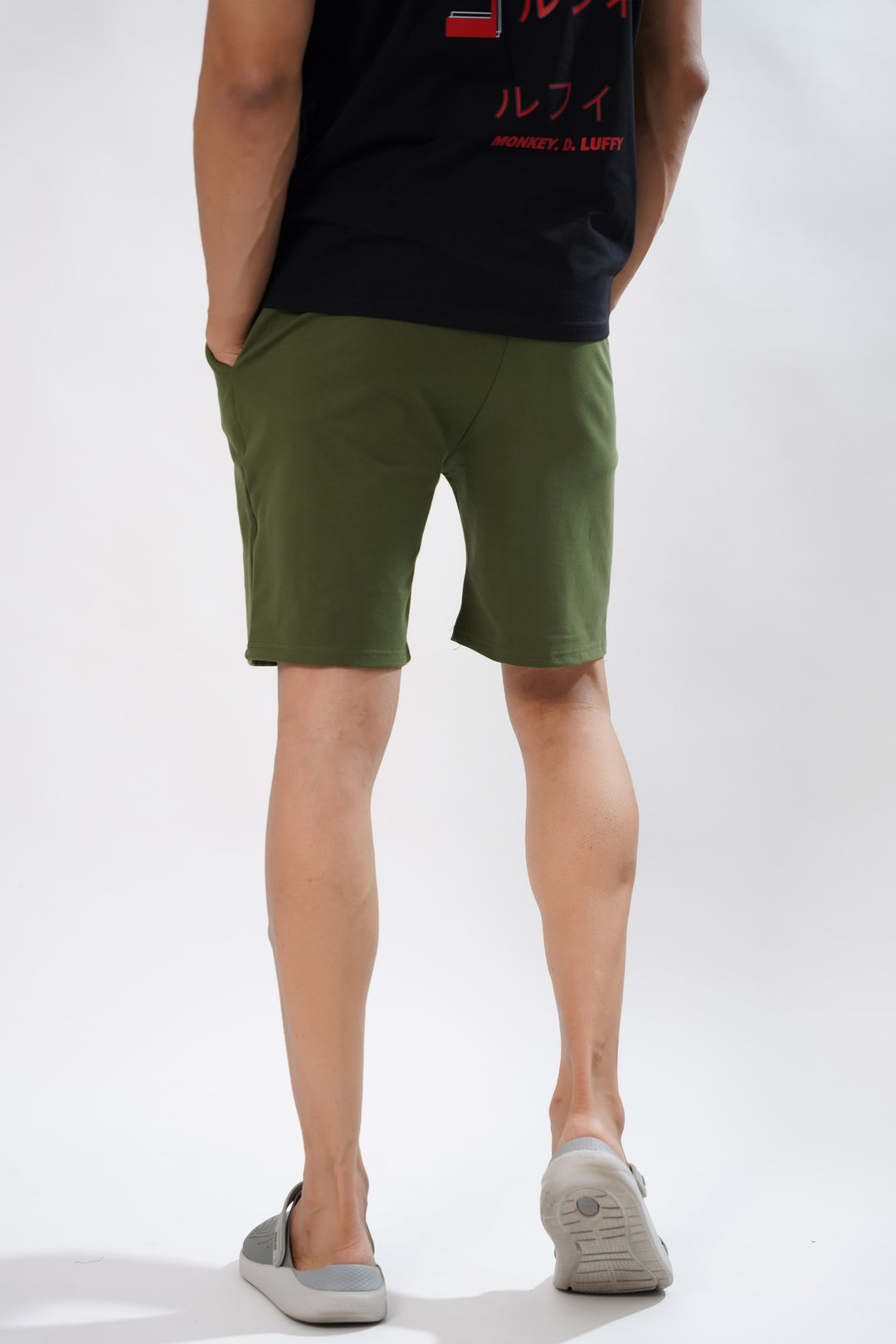 Men's Green Cotton Swim Shorts