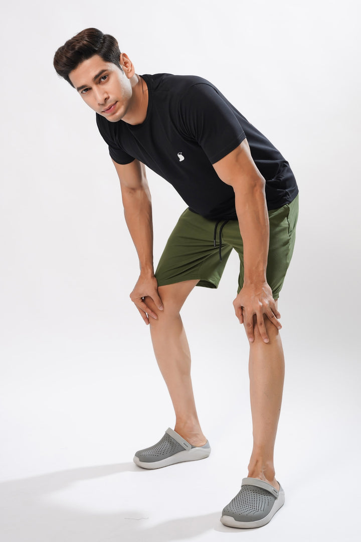 Green Cotton Swim Shorts by ROYALTAIL