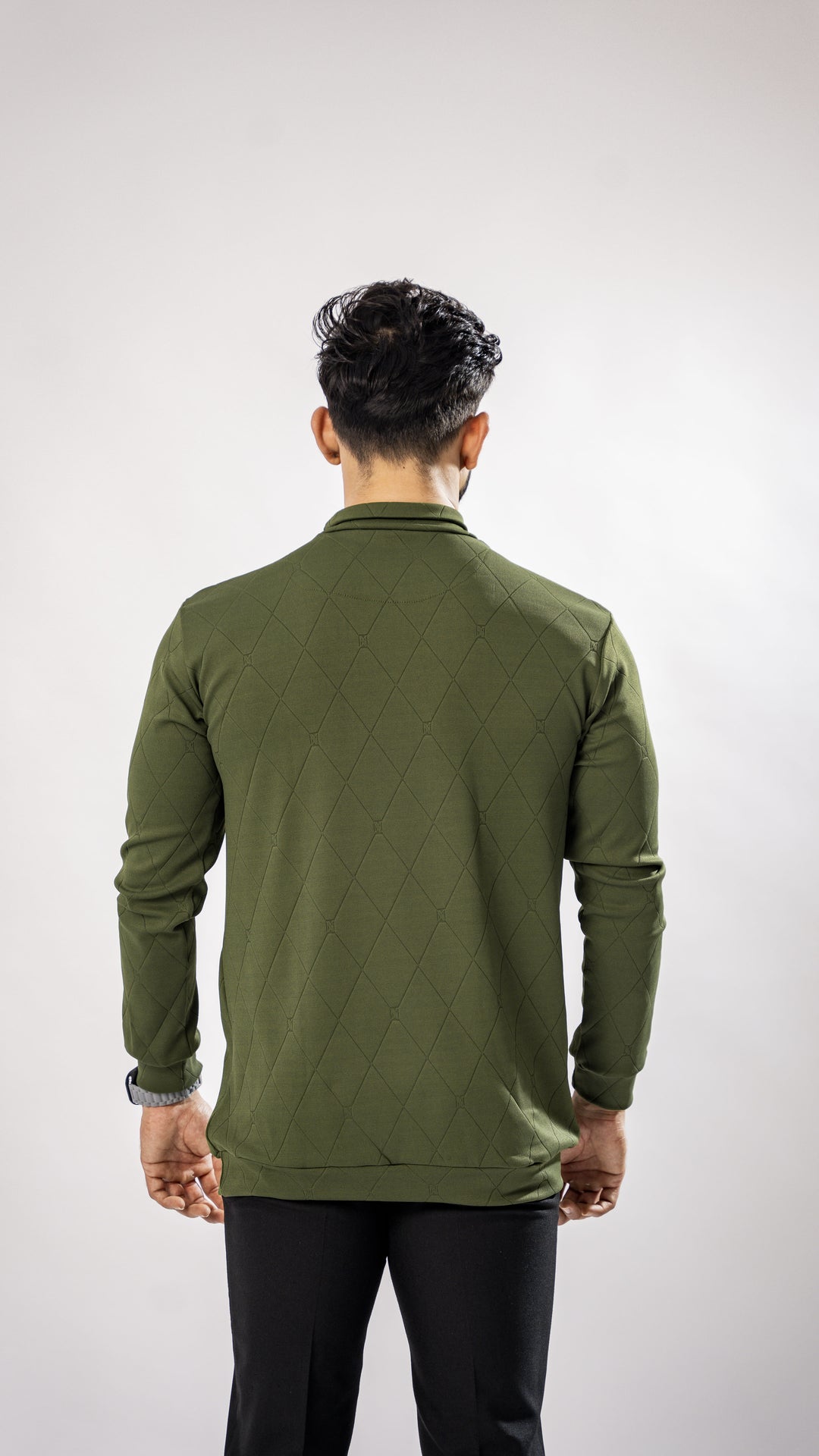 Green High Neck T-Shirt for men, photo 6