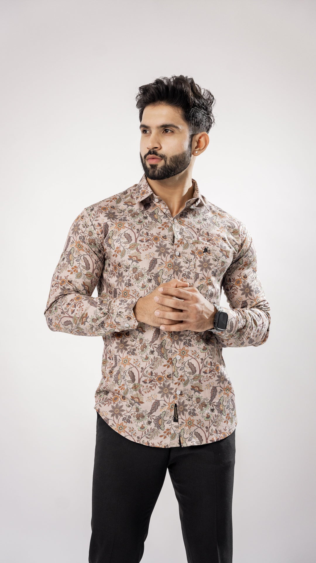 Grey Paisley Print Cotton Shirt for men – ROYALTAIL