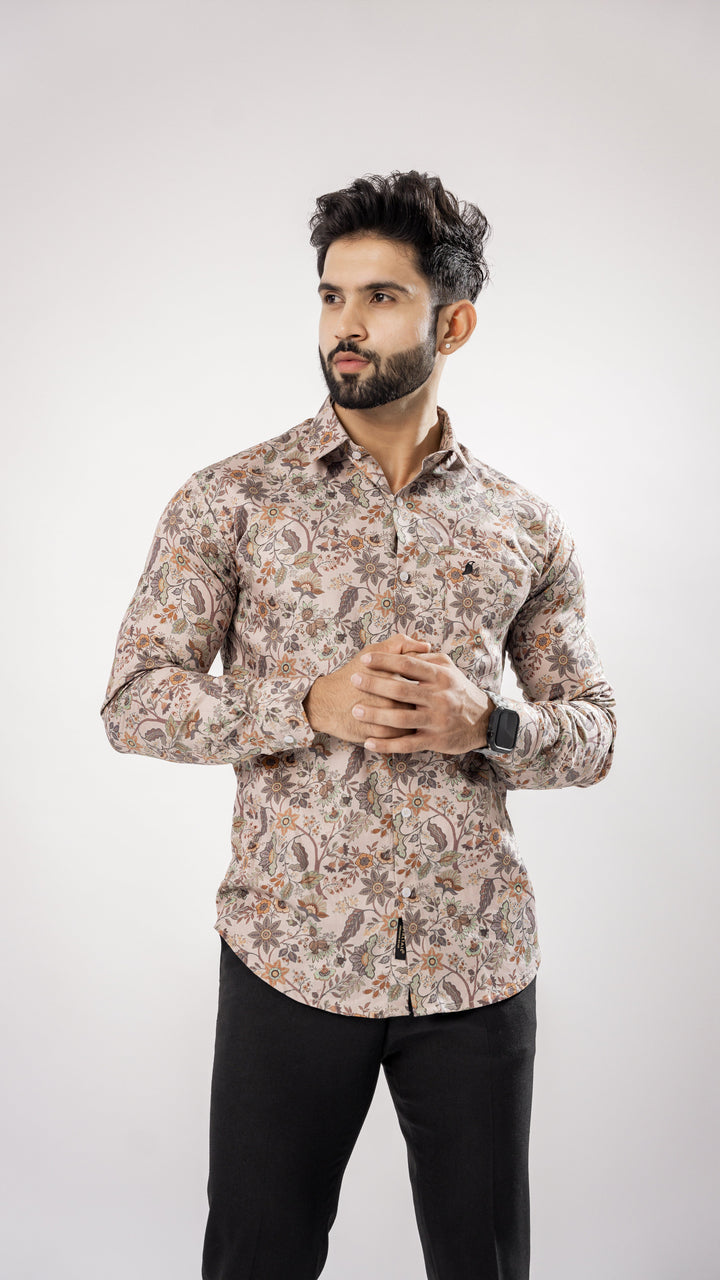 Grey Paisley Print Cotton Shirt for men – ROYALTAIL