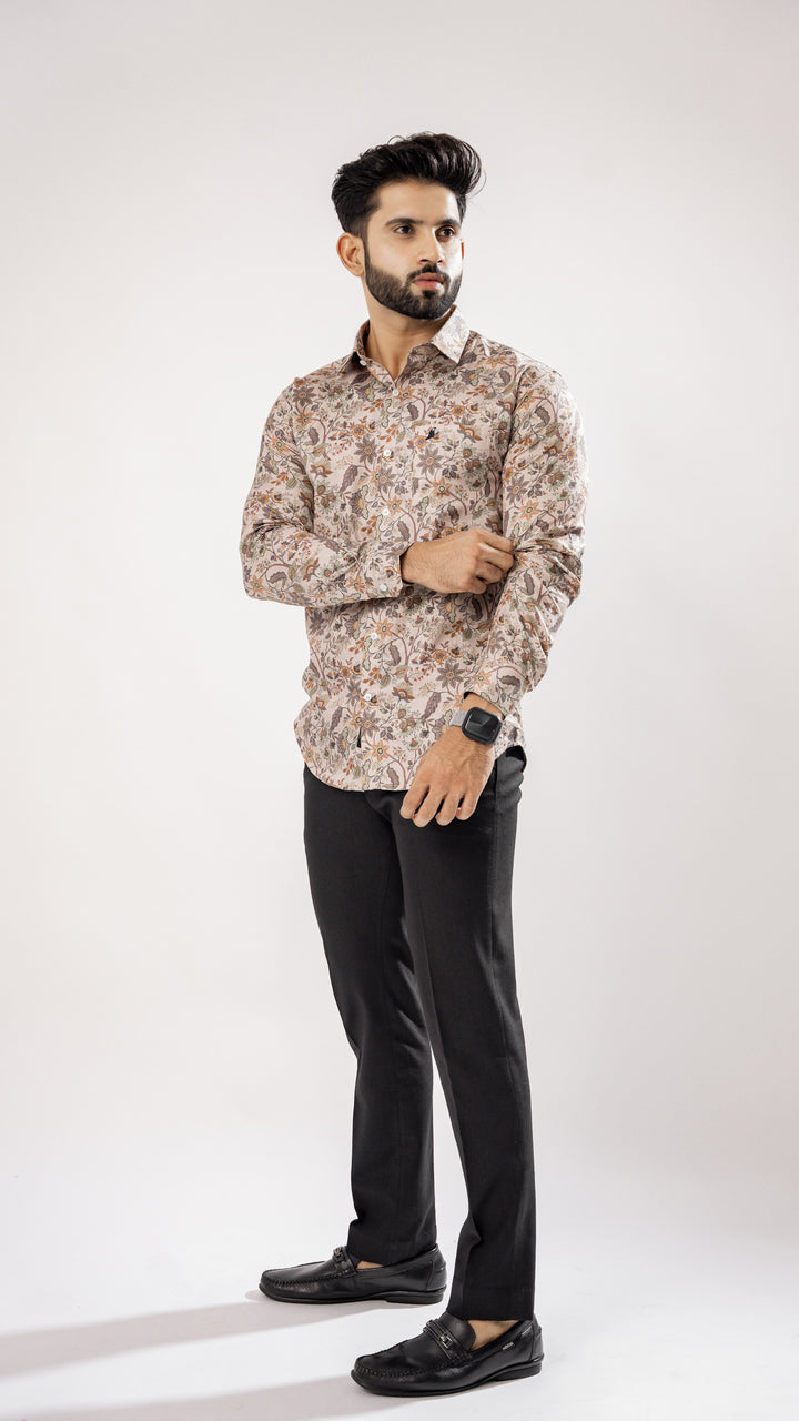 Grey Paisley Print Cotton Shirt for men, photo 5