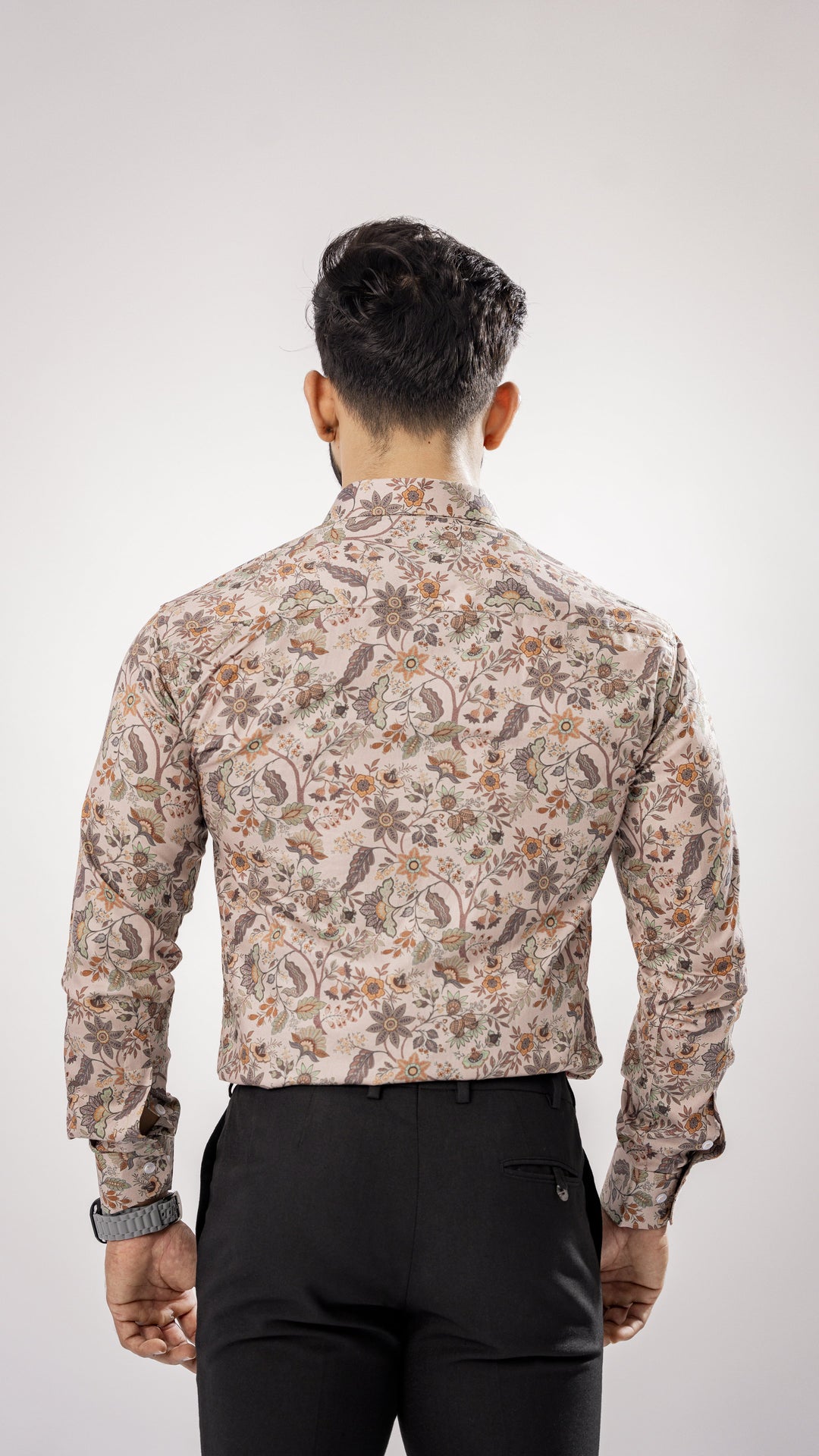 Grey Paisley Print Cotton Shirt for men, photo 6