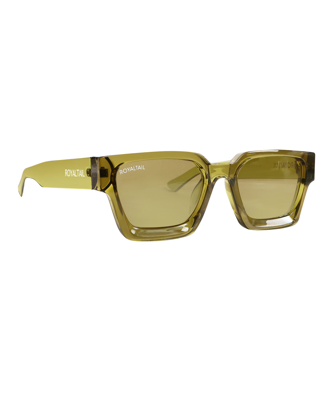 Haze green thick square sunglasses with brown lenses, photo 7