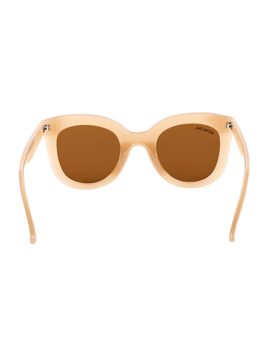 Light brown squared oval sunglasses with brown lenses, photo 5