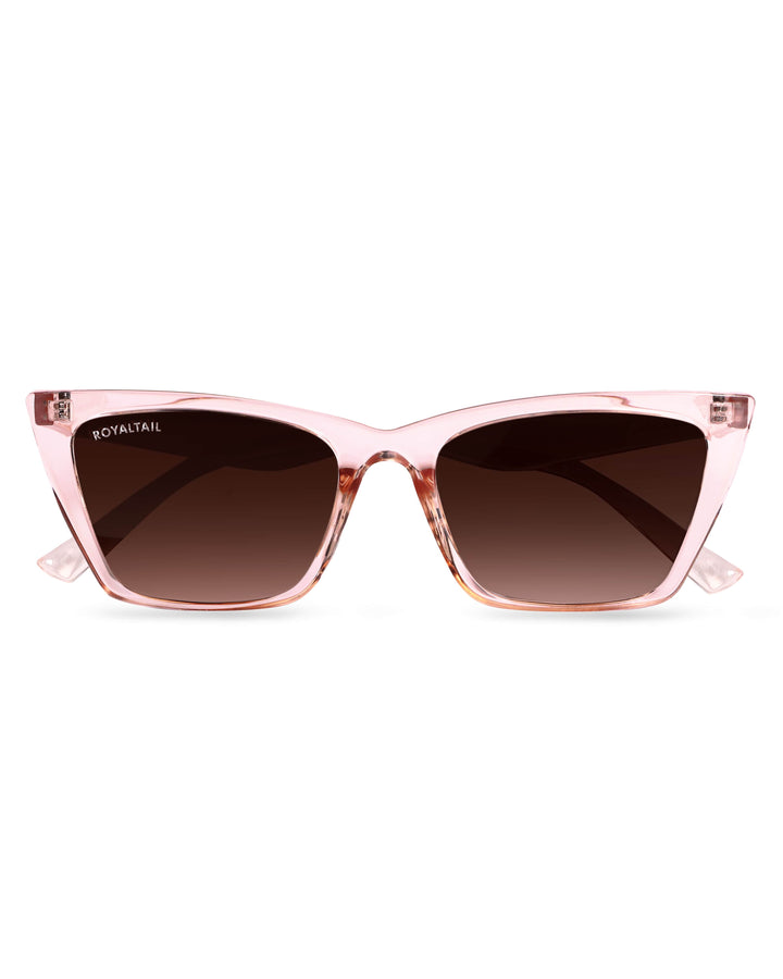 ROYALTAIL light pink cat-eye sunglasses, brown lens