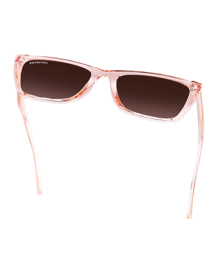 Light pink cat-eye sunglasses with brown lenses, photo 6