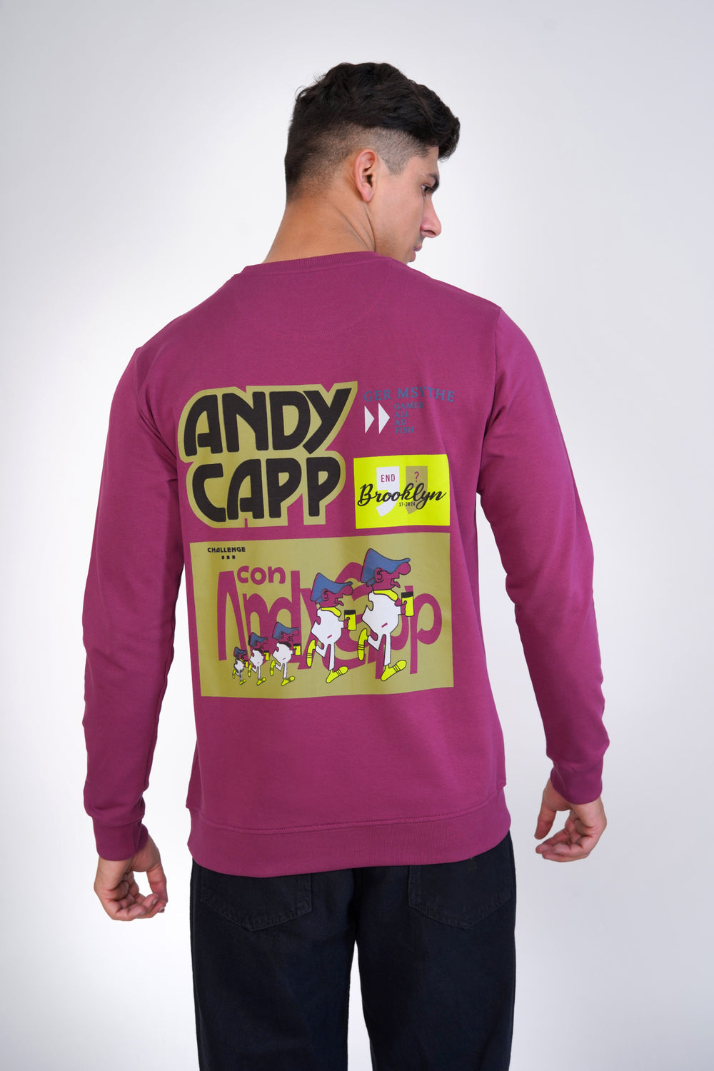 Men's Maroon Graphic Organic Cotton Sweatshirt