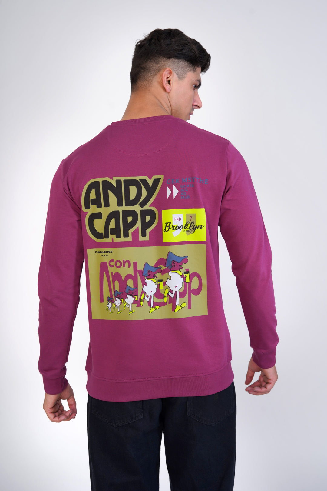 Men's Maroon Graphic Organic Cotton Sweatshirt