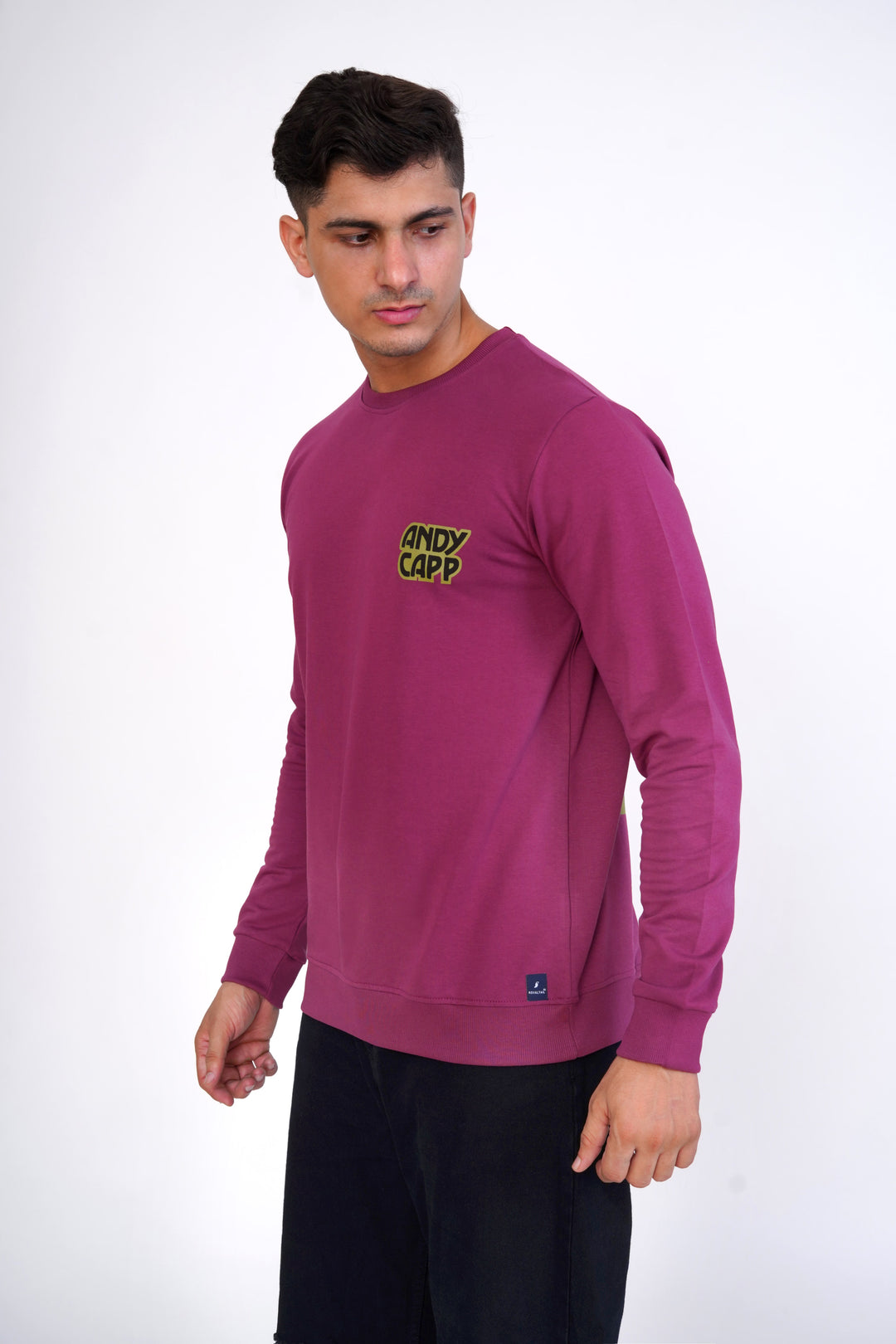 Maroon Graphic Organic Cotton Sweatshirt by ROYALTAIL