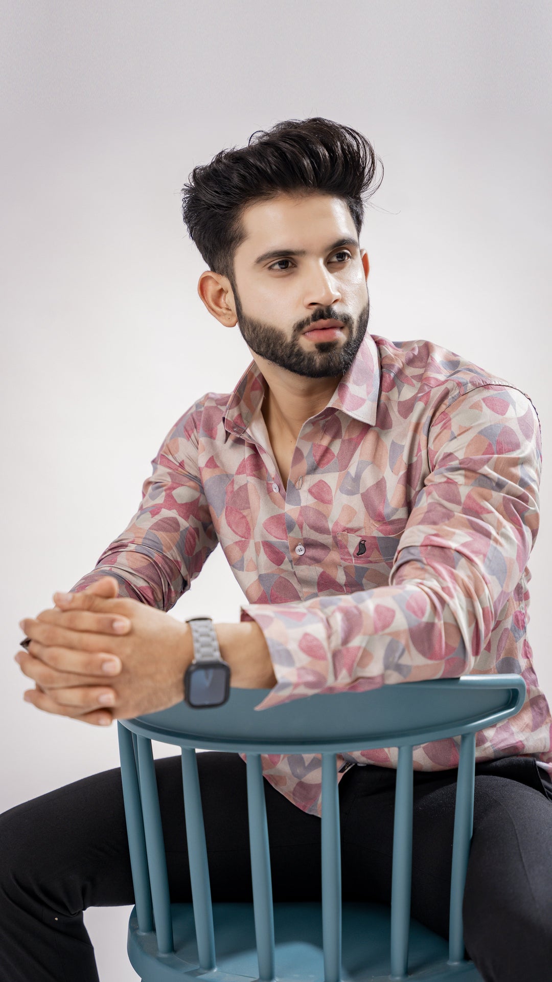 Maroon Multicolour Print Giza Cotton Shirt for men – ROYALTAIL